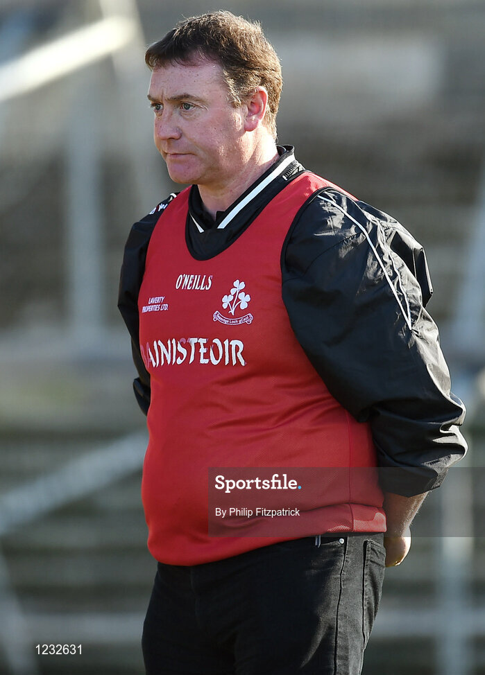23 October 2016; Loughgiel Shamrocks manager Jonny Campbell during the AIB Ulster GAA Hurling Senior Club Championship Final game between Loughgiel Shamrocks and Slaughtneil Emmetts at the Athletic Grounds in Armagh. Photo by Philip Fitzpatrick/Sportsfile
