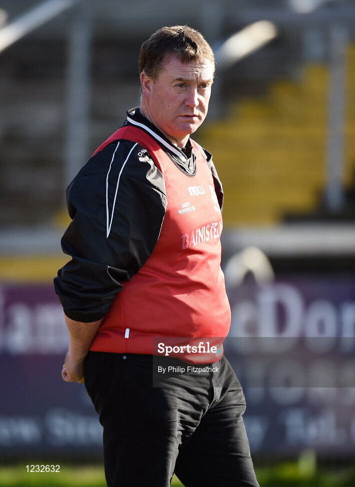 23 October 2016; Loughgiel Shamrocks manager Jonny Campbell during the AIB Ulster GAA Hurling Senior Club Championship Final game between Loughgiel Shamrocks and Slaughtneil Emmetts at the Athletic Grounds in Armagh. Photo by Philip Fitzpatrick/Sportsfile