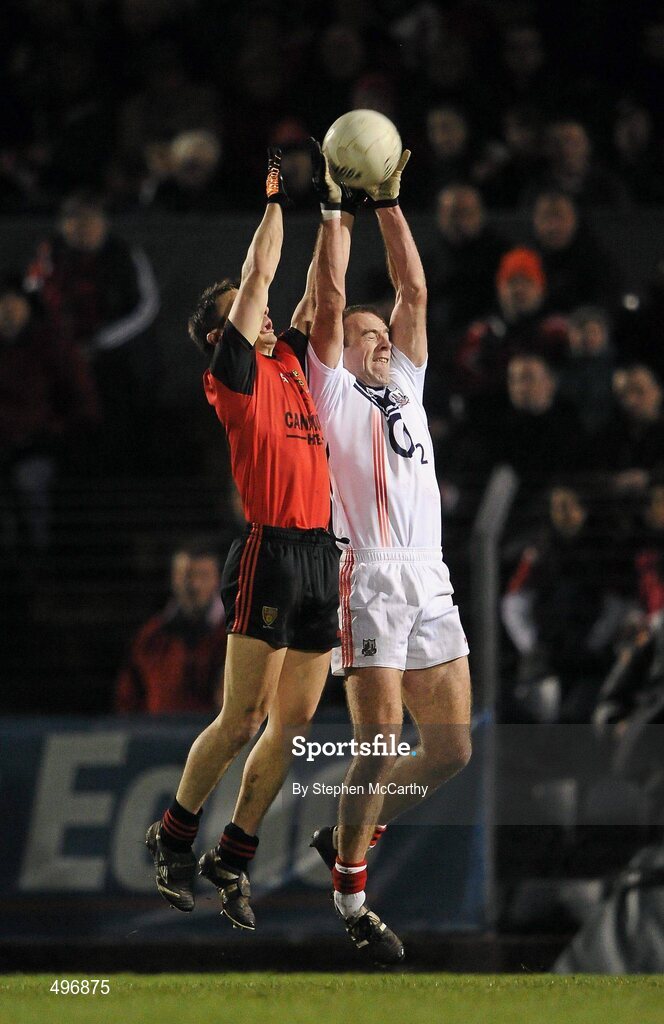 12 March 2011; Paudie Kissane, Cork, in action against Danny Hughes, Down. Allianz Football League, Division 1, Round 4, Cork v Down, Pairc Ui Rinn, Cork. Picture credit: Stephen McCarthy / SPORTSFILE