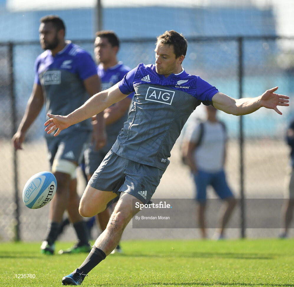 1 November 2016; Ben Smith of New Zealand during a New Zealand Rugby Squad Training at Toyota Park in Chicago, USA.  Photo by Brendan Moran/Sportsfile