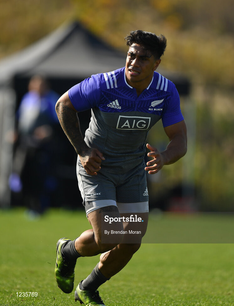 1 November 2016; Malakai Fekitoa of New Zealand during a New Zealand Rugby Squad Training at Toyota Park in Chicago, USA.  Photo by Brendan Moran/Sportsfile