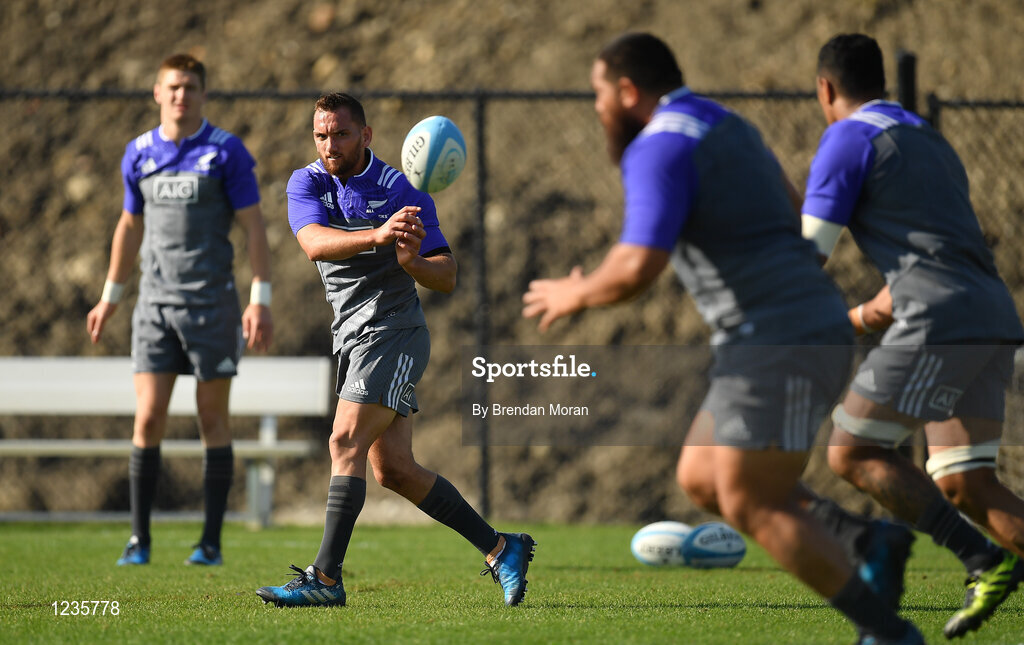 1 November 2016; Aaron Cruden of New Zealand during a New Zealand Rugby Squad Training at Toyota Park in Chicago, USA.  Photo by Brendan Moran/Sportsfile