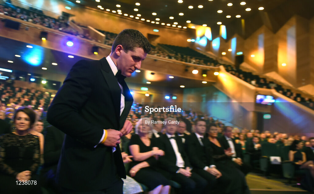 4 November 2016; Kilkenny hurler Eóin Murphy at the 2016 GAA/GPA Opel All-Stars Awards at the Convention Centre in Dublin. Photo by Ramsey Cardy/Sportsfile