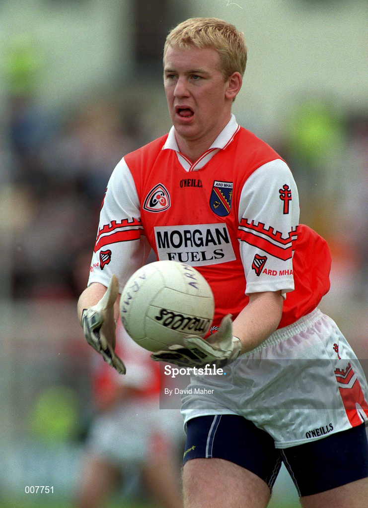 28 June 1998; Barry Duffy of Armagh during the Bank of Ireland Ulster Senior Football Championship Semi-Final match between Armagh and Derry at St Tiernach's Park in Clones, Monaghan. Photo by David Maher/Sportsfile