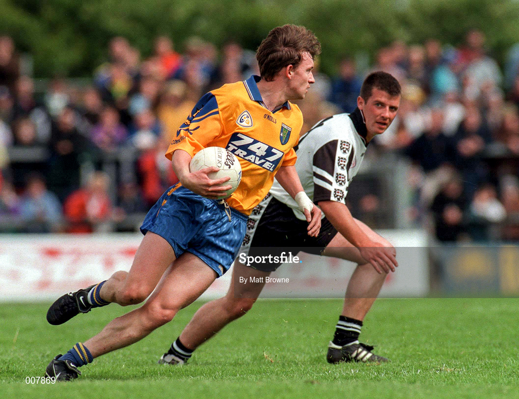 28 June 1998; Clifford McDonald of Roscommon and Paul Taylor of Sligo during the Bank of Ireland Connacht Senior Football Championship Semi-Final match between Roscommon and Sligo at Dr Hyde Park in Roscommon. Photo by Matt Browne/Sportsfile