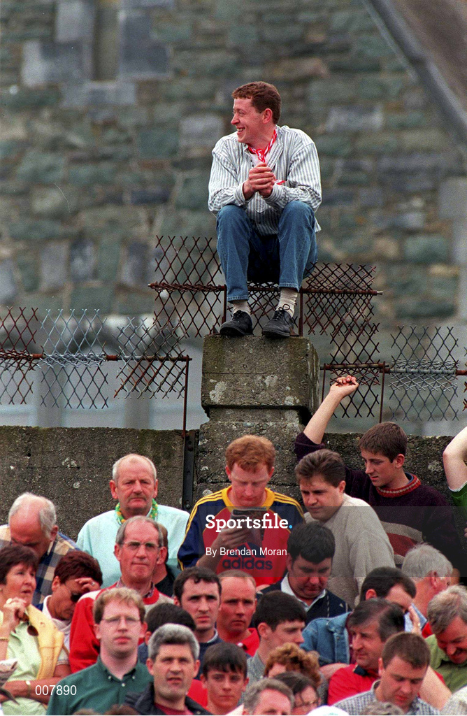 5 July 1998; A Cork supporter watches on during the Bank of Ireland Munster Senior Football Championship Semi-Final match between Kerry and Cork at Fitzgerald Stadium in Killarney, Kerry. Photo by Brendan Moran/Sportsfile