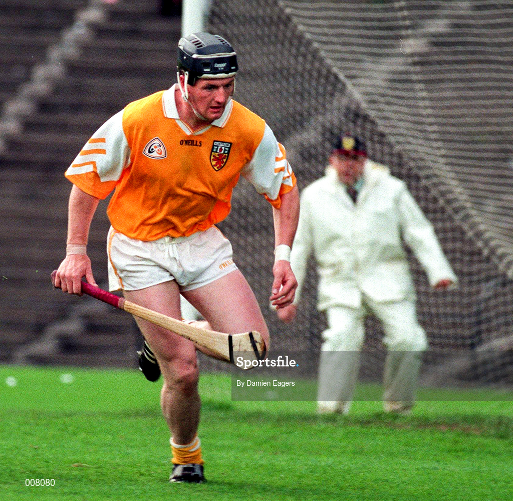21 June 1998; Gregory O'Kane of Antrim during the Guinness Ulster Senior Hurling Championship Semi-Final Replay match between Antrim and London at Casement Park in Belfast, Antrim. Photo by Damien Eagers/Sportsfile