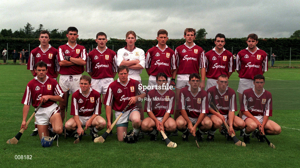 12 July 1997; The Galway team prior to the Guinness Connacht Senior Hurling Championship Final match between Roscommon and Galway at Athleague in Roscommon. Photo by Ray McManus/Sportsfile