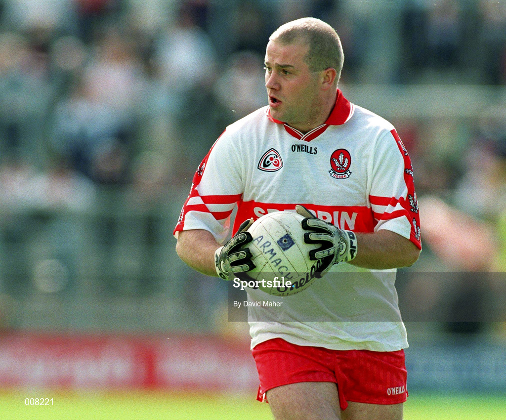 28 June 1998; Geoffrey McGonigle of Derry during the Bank of Ireland Ulster Senior Football Championship Semi-Final match between Armagh and Derry at St Tiernach's Park in Clones, Monaghan. Photo by David Maher/Sportsfile