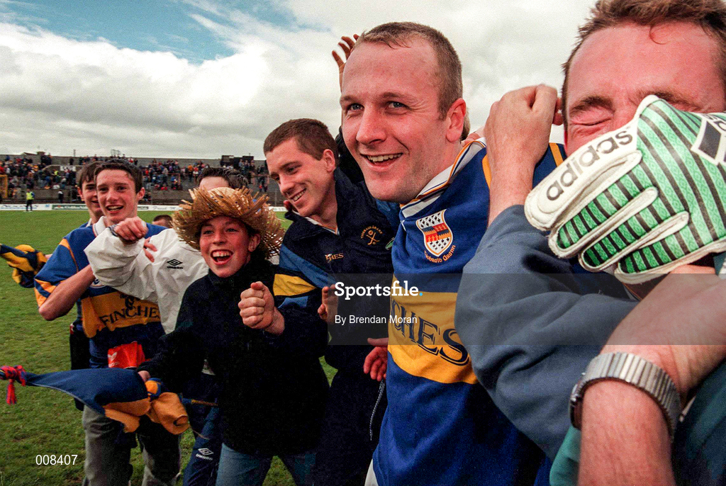 28 June 1998; Mark Sheehan of Tipperary celebrates his side's victory following the Bank of Ireland Munster Senior Football Championship Semi-Final match between Tipperary and Clare at the Gaelic Grounds in Limerick. Photo by Brendan Moran/Sportsfile