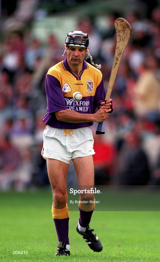 28 April 1996; John O'Connor of Wexford during the Church & General National Hurling League Semi-Final match between Galway and Wexford at the Gaelic Grounds in Limerick. Photo by Brendan Moran/Sportsfile