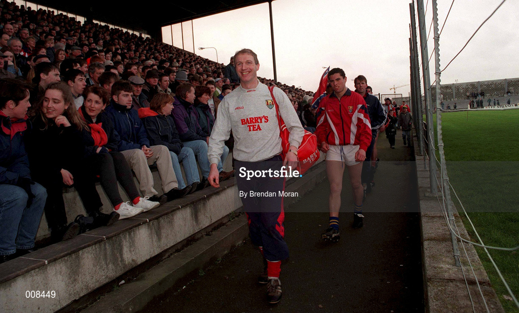 6 March 1997; Cork manager Larry Tompkins arrives ahead of the Church & General National Football League match between Kerry and Cork at Austin Stack Park in Tralee, Kerry. Photo by Brendan Moran/Sportsfile.