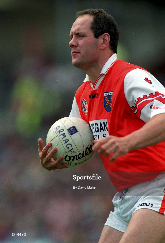 28 June 1998; Martin McQuillan of Armagh during the Bank of Ireland Ulster Senior Football Championship Semi-Final match between Armagh and Derry at St Tiernach's Park in Clones, Monaghan. Photo by David Maher/Sportsfile
