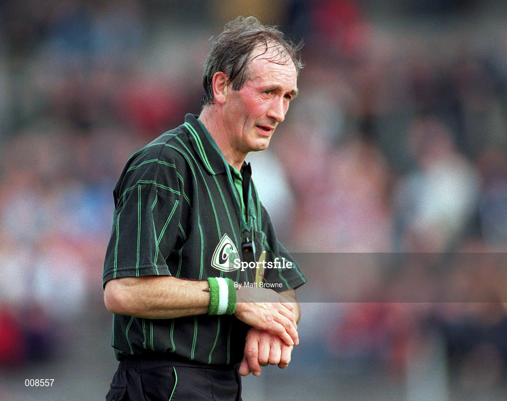 11 July 1998; Referee Pat Delaney during the Guinness Connacht Senior Hurling Championship Final match between Roscommon and Galway at Dr Hyde Park in Roscommon. Photo by Matt Browne/Sportsfile
