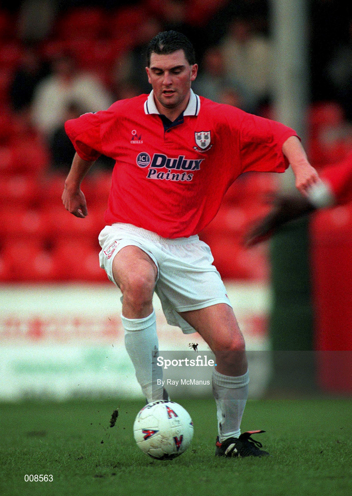 8 December 1996; Pat Morley of Shelbourne during the Bord Gáis National League Premier Division match between Shelbourne and Sligo Rovers at Tolka Park in Dublin. Photo by Ray McManus/Sportsfile