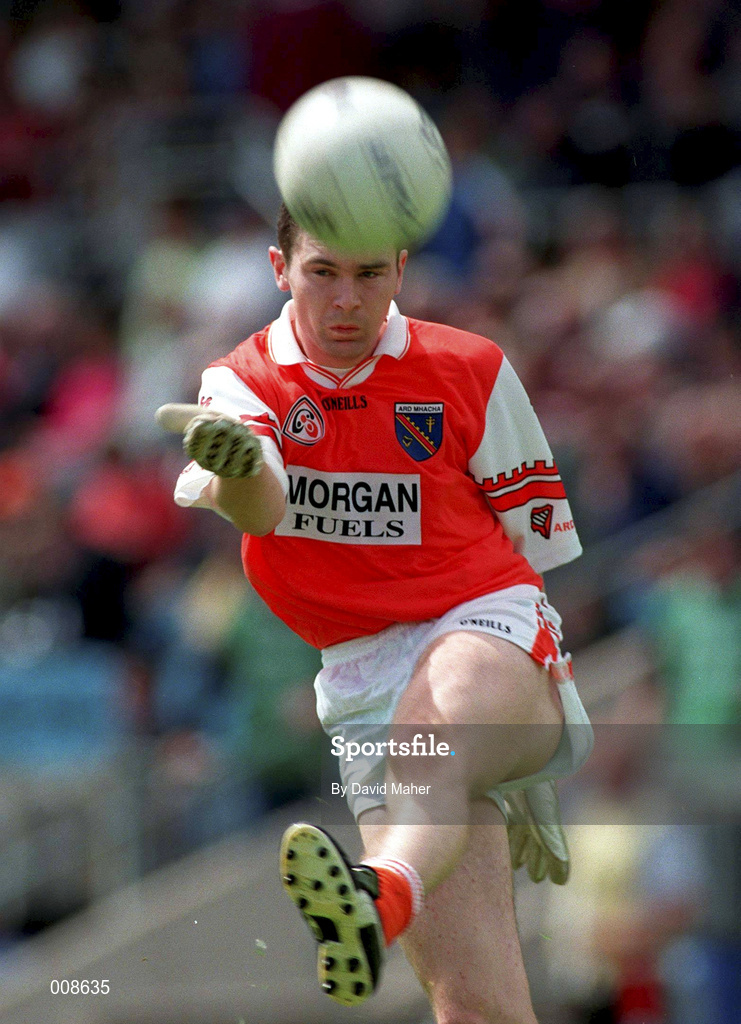 28 June 1998; Oisin McConville of Armagh during the Bank of Ireland Ulster Senior Football Championship Semi-Final match between Armagh and Derry at St Tiernach's Park in Clones, Monaghan. Photo by David Maher/Sportsfile