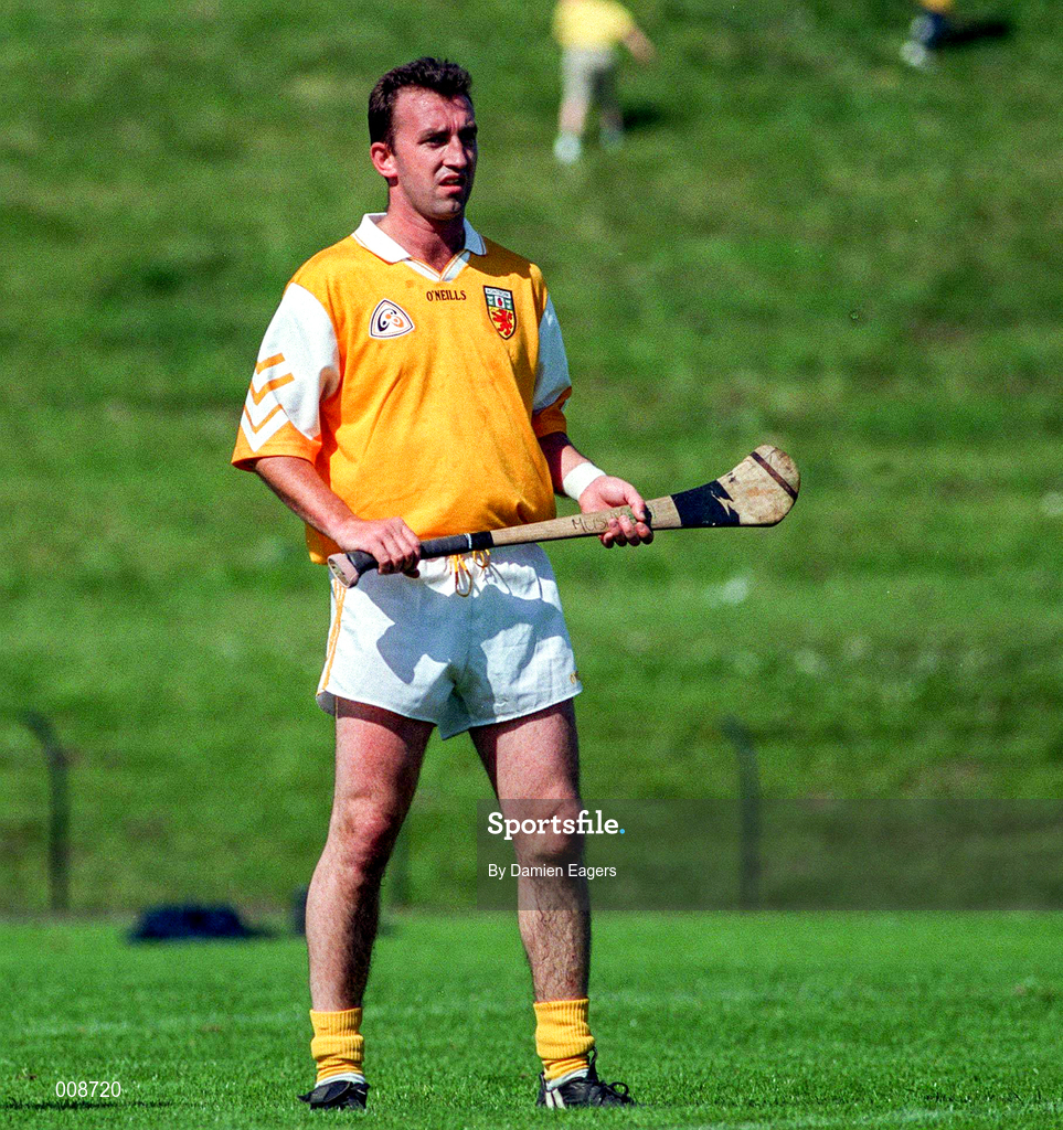 14 June 1998; Seamus McMullan of Antrim during the Guinness Ulster Senior Hurling Championship Semi-Final match between Antrim and London at Casement Park in Belfast, Antrim, Antrim. Photo by Damien Eagers/Sportsfile