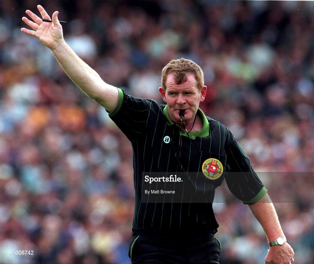 28 June 1998; Referee Seamus Prior during the Bank of Ireland Connacht Senior Football Championship Semi-Final match between Roscommon and Sligo at Dr Hyde Park in Roscommon. Photo by Matt Browne/Sportsfile