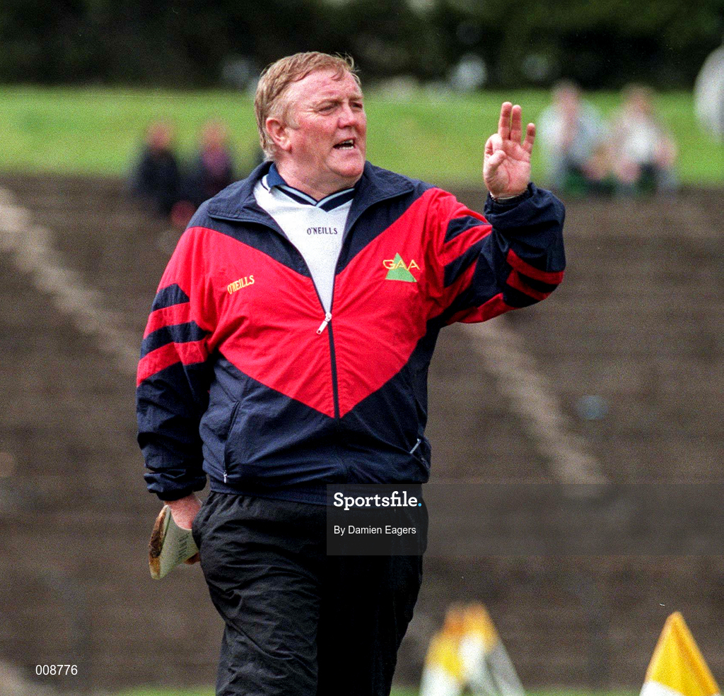 21 June 1998; Antrim manager Sean McGuinness during the Guinness Ulster Senior Hurling Championship Semi-Final Replay match between Antrim and London at Casement Park in Belfast, Antrim. Photo by Damien Eagers/Sportsfile