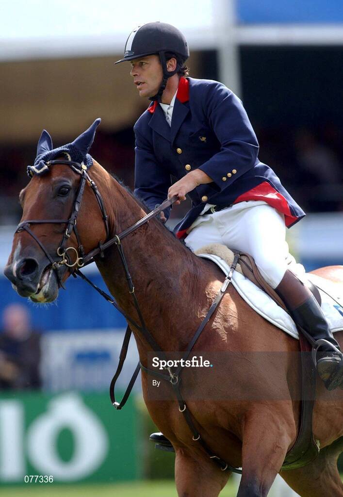 10 August 2001; Epsom Rouge with Pascal Levy up representing France, Kerrygold Horse Show, RDS, Dublin. Showjumping. Equestrian. Picture credit; Damien Eagers/ SPORTSFILE *EDI*