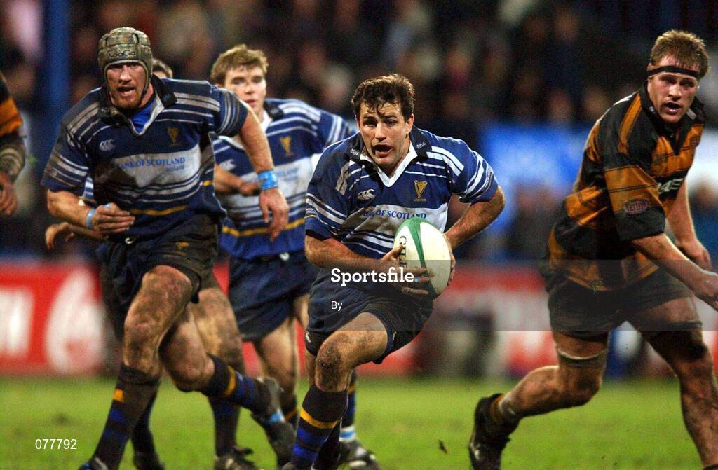 30 November 2001; Nathan Spooner, Leinster in action against, Newport. Leinster v Newport, Celtic League, Quarter Final, Donnybrook, Dublin. Rugby. Picture credit; Matt Browne / SPORTSFILE *EDI*