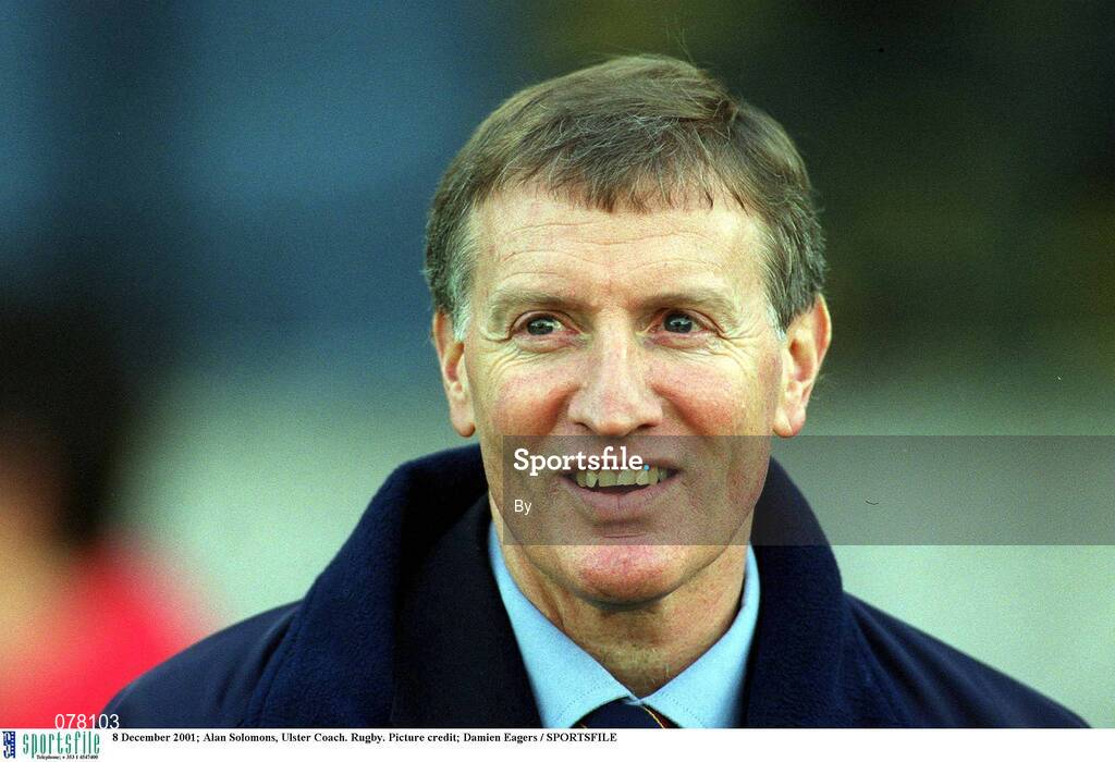8 December 2001; Alan Solomons, Ulster Coach. Rugby. Picture credit; Damien Eagers / SPORTSFILE