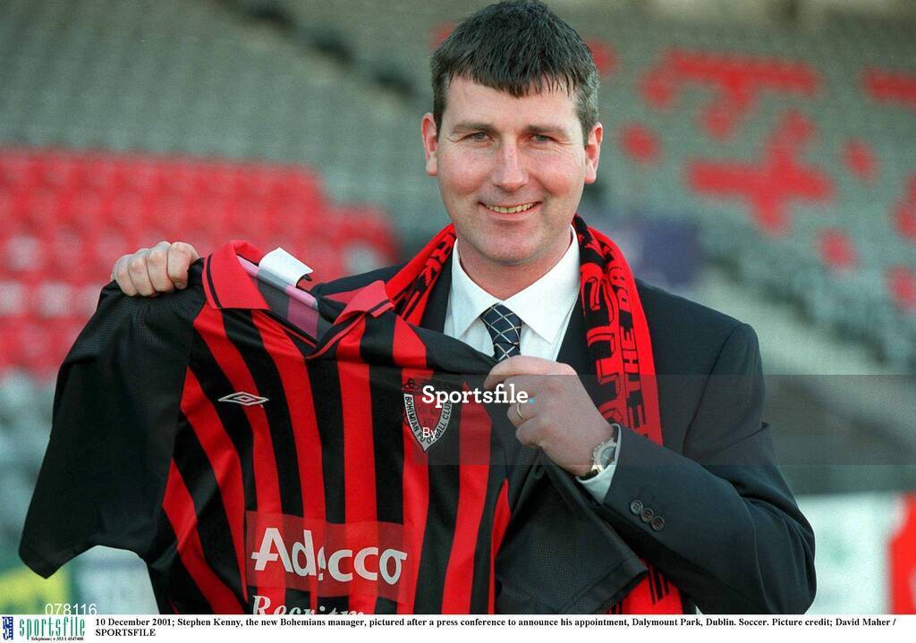 10 December 2001; Stephen Kenny, the new Bohemians manager, pictured after a press conference to announce his appointment, Dalymount Park, Dublin. Soccer. Picture credit; David Maher / SPORTSFILE