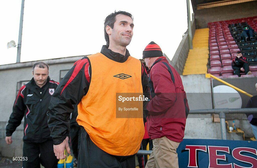 2 April 2011; Keith Gillespie, Longford Town, makes his way out on to the pitch before the game. Airtricity League First Division, Longford Town v Athlone Town, Flancare Park, Longford. Photo by Sportsfile