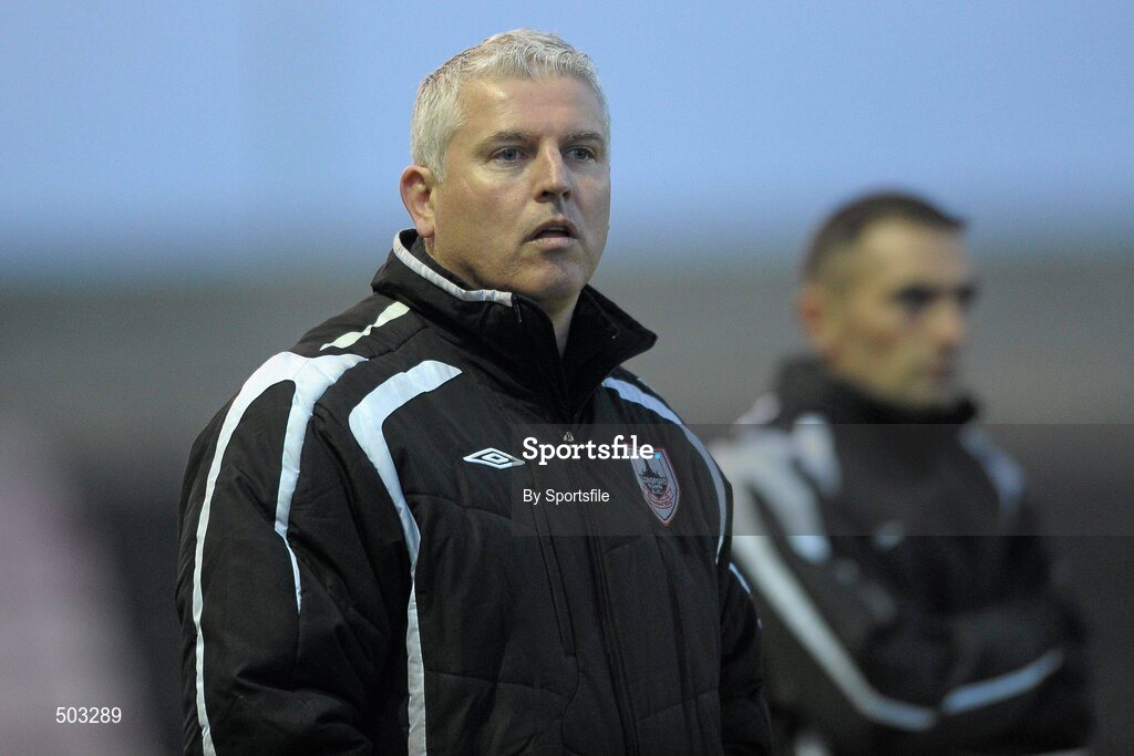 2 April 2011; Longford Town manager Tony Cousins during the game. Airtricity League First Division, Longford Town v Athlone Town, Flancare Park, Longford. Photo by Sportsfile