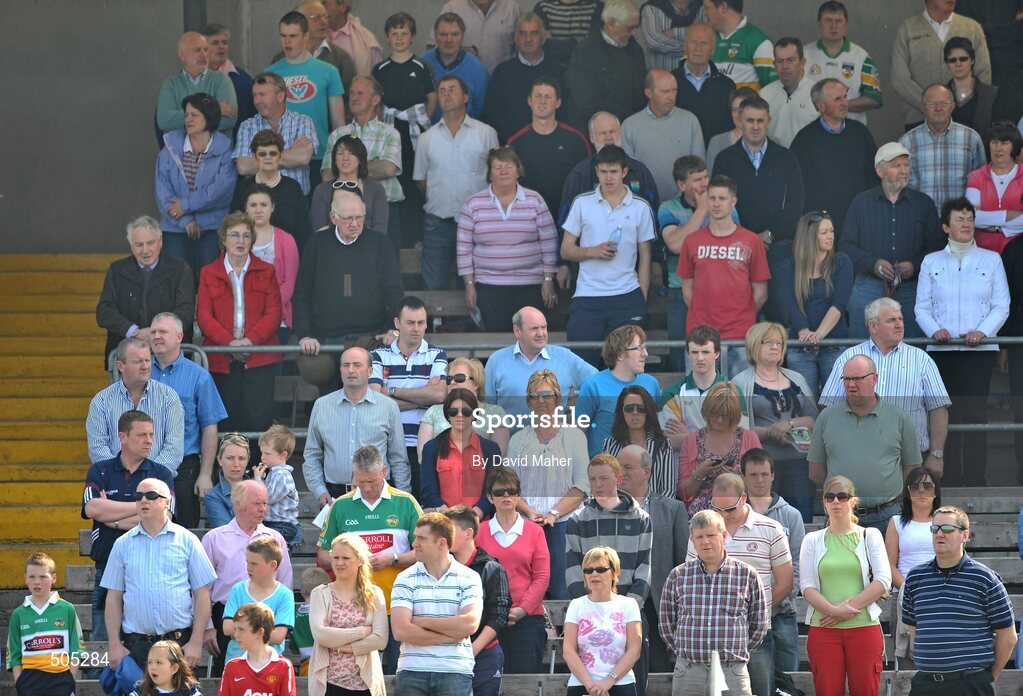 10 April 2011; General view of a section of the crowd during the game between  Westmeath and Offaly. Allianz Football League, Division 2, Round 7, Westmeath v Offaly, Cusack Park, Mullingar, Co. Westmeath. Picture credit: David Maher / SPORTSFILE