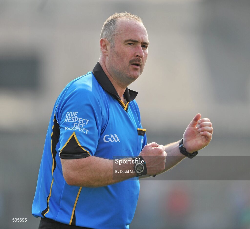 10 April 2011; Referee Martin Sludden. Allianz Football League, Division 2, Round 7, Westmeath v Offaly, Cusack Park, Mullingar, Co. Westmeath. Picture credit: David Maher / SPORTSFILE