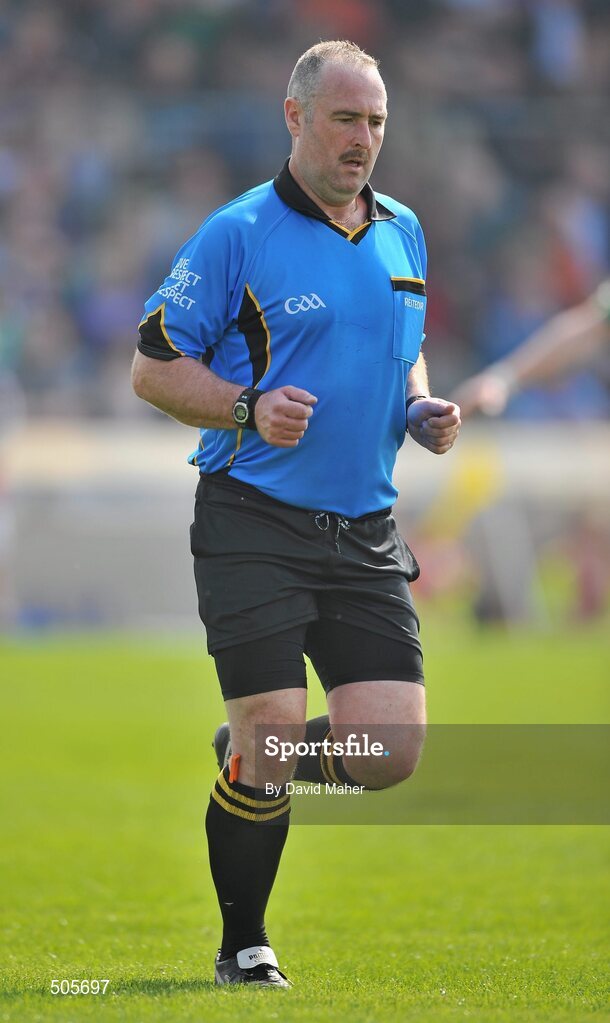 10 April 2011; Referee Martin Sludden. Allianz Football League, Division 2, Round 7, Westmeath v Offaly, Cusack Park, Mullingar, Co. Westmeath. Picture credit: David Maher / SPORTSFILE