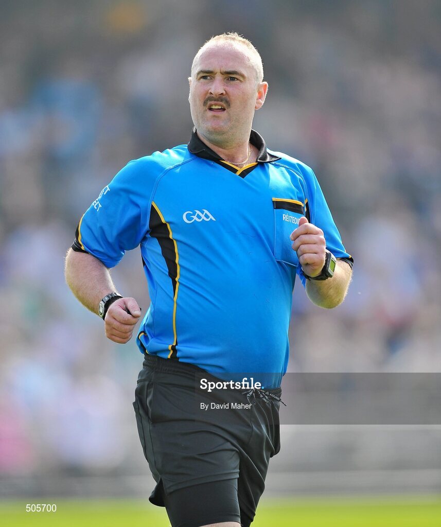 10 April 2011; Referee Martin Sludden. Allianz Football League, Division 2, Round 7, Westmeath v Offaly, Cusack Park, Mullingar, Co. Westmeath. Picture credit: David Maher / SPORTSFILE