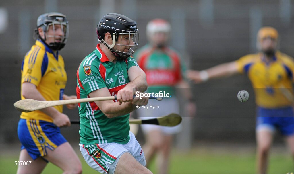 17 April 2011; Ronan Cullinane, Mayo, scores a goal against Roscommon. Allianz GAA Hurling Division 3B Final, Mayo v Roscommon, Carrick-on-Shannon, Leitrim. Picture credit: Ray Ryan / SPORTSFILE