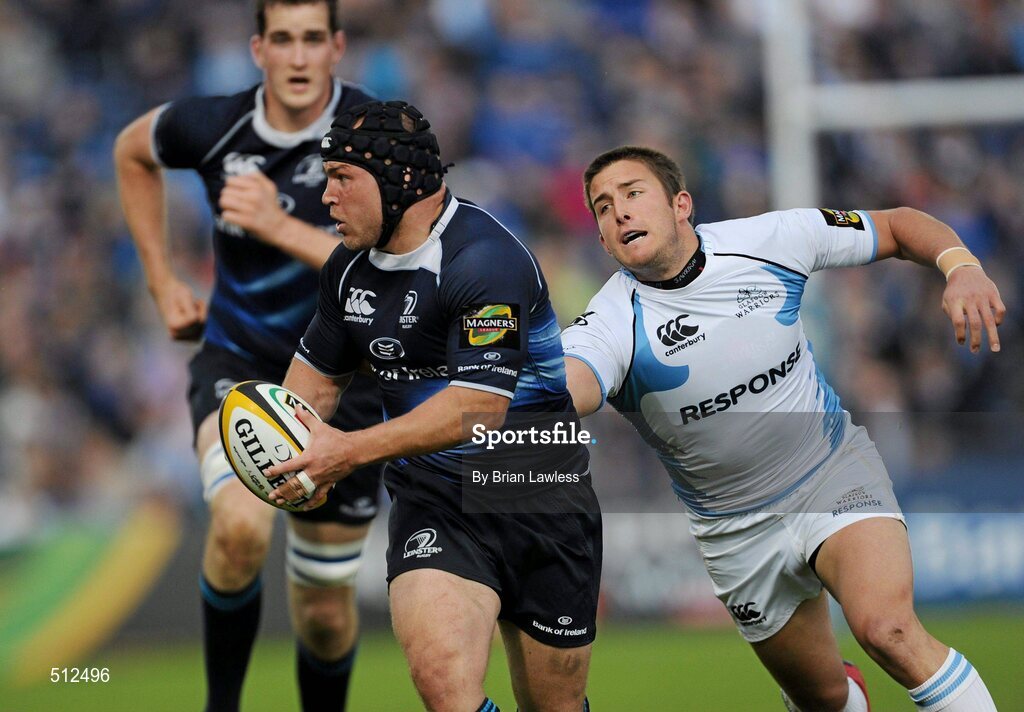 6 May 2011; Richardt Strauss, Leinster, is tackled by DTH Van Der Merwe, Glasgow Warriors. Celtic League, Leinster v Glasgow Warriors, RDS, Ballsbridge, Dublin. Picture credit: Brian Lawless / SPORTSFILE