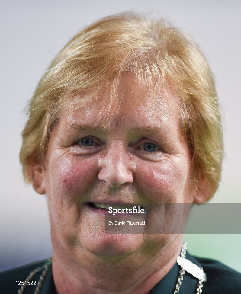 10 December 2016; Badminton Ireland President Betty Thompson at the 2016 FZ Forza Irish Open Badmintion Championships at the National Indoor Arena in Abbotstown, Dublin. Photo by David Fitzgerald/Sportsfile