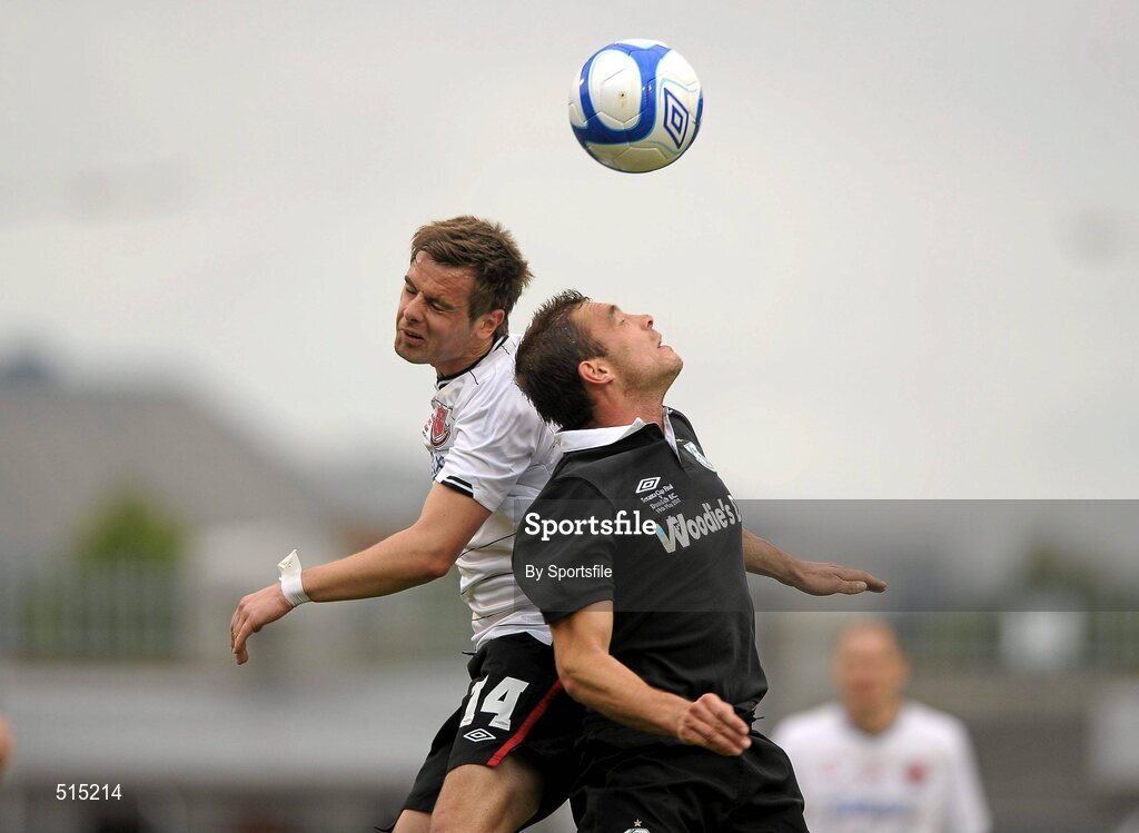 14 May 2011; Stephen Rice, Shamrock Rovers, in action against Greg Bolger, Dundalk. Setanta Sports Cup Final, Dundalk v Shamrock Rovers, Tallaght Stadium, Tallaght, Co. Dublin. Photo by Sportsfile