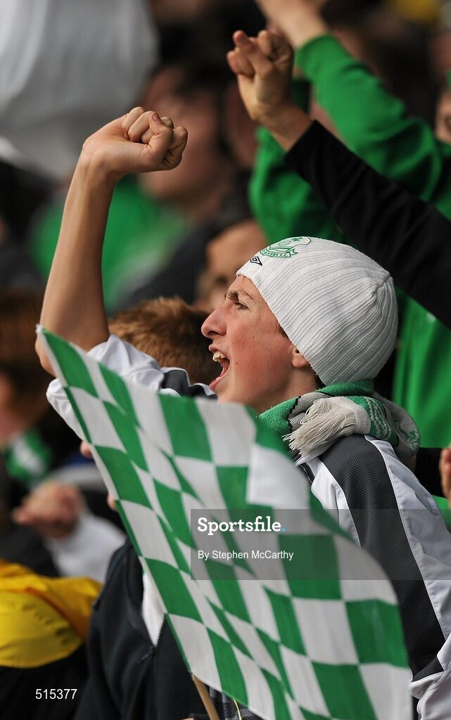 14 May 2011; Shamrock Rovers supporters during the game. Setanta Sports Cup Final, Dundalk v Shamrock Rovers, Tallaght Stadium, Tallaght, Co. Dublin. Picture credit: Stephen McCarthy / SPORTSFILE