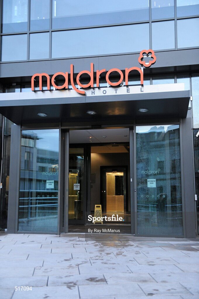 20 May 2011; The Maldron Hotel, St Mary's Street, Cardiff, which was evacuated at 3:30am, Thursday night, after a pipe burst. All guests are safe and no fire was reported. The hotel opened on Monday. Extensive water damage has been caused from floor 3 down. It was anticipated that the hotel would be full of Leinster rugby supporters for the Heineken Cup Final against Northampton Saints on Saturday. Cardiff, Wales. Picture credit: Ray McManus / SPORTSFILE