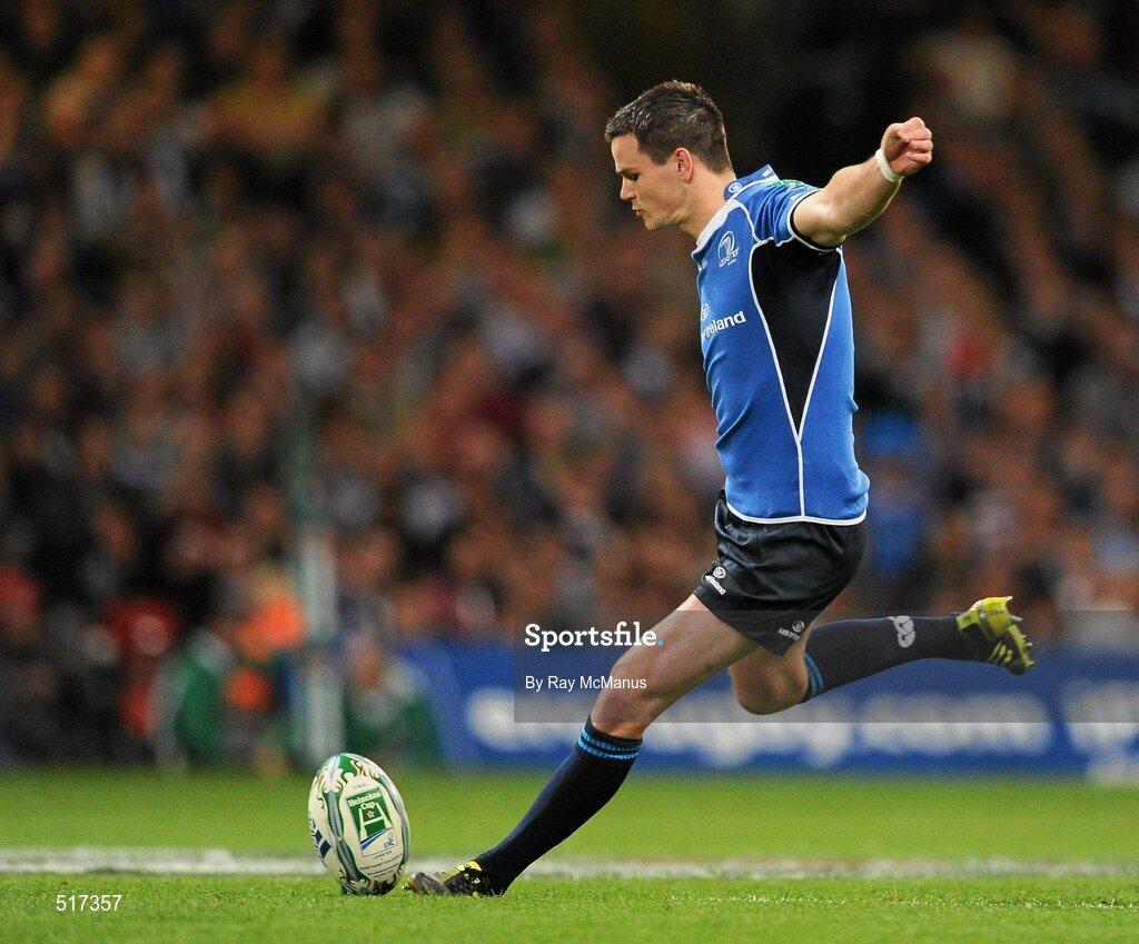 21 May 2011; Jonathan Sexton, Leinster, scores his side's first point from a penatly kick, in the 13th minute. Heineken Cup Final, Leinster v Northampton Saints, Millennium Stadium, Cardiff, Wales. Picture credit: Ray McManus / SPORTSFILE