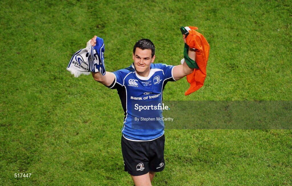 21 May 2011; Jonathan Sexton, Leinster, celebrates his side's victory. Heineken Cup Final, Leinster v Northampton Saints, Millennium Stadium, Cardiff, Wales. Picture credit: Stephen McCarthy / SPORTSFILE