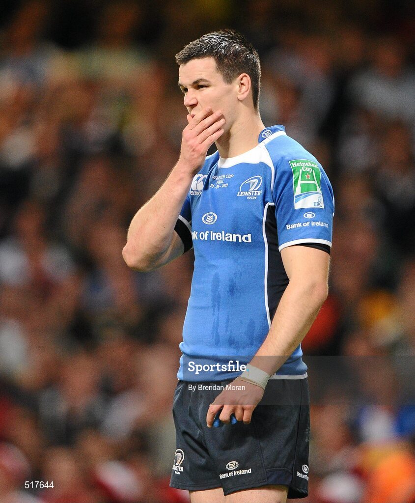 21 May 2011; Jonathan Sexton, Leinster, reacts to the third try scored by Northampton Saints. Heineken Cup Final, Leinster v Northampton Saints, Millennium Stadium, Cardiff, Wales. Picture credit: Brendan Moran / SPORTSFILE