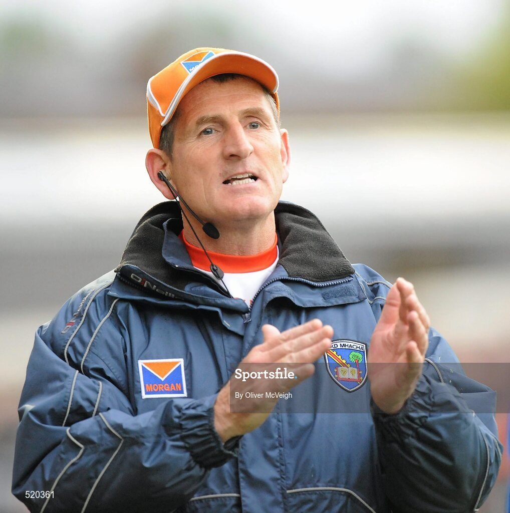 28 May 2011; Armagh manager Paddy O'Rourke. Ulster GAA Football Senior Championship Quarter-Final, Armagh v Down, Morgan Athletic Grounds, Armagh. Picture credit: Oliver McVeigh / SPORTSFILE