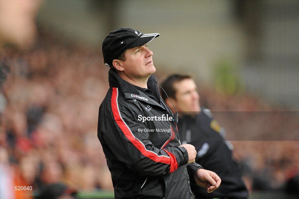 28 May 2011; Down manager James McCartan. Ulster GAA Football Senior Championship Quarter-Final, Armagh v Down, Morgan Athletic Grounds, Armagh. Picture credit: Oliver McVeigh / SPORTSFILE
