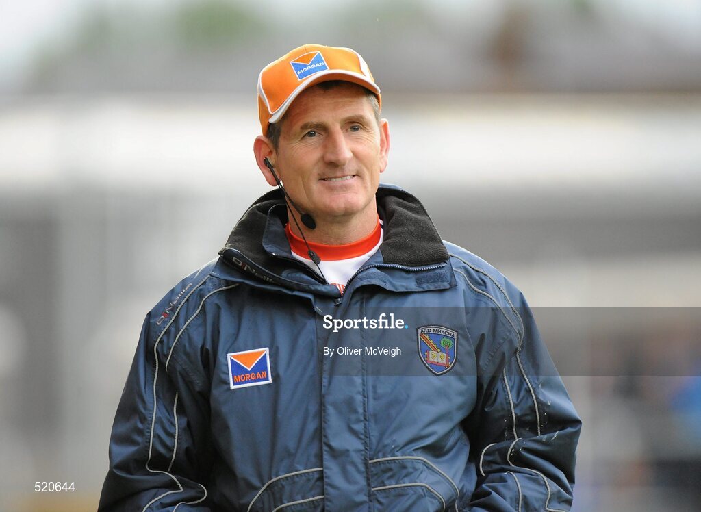 28 May 2011; Armagh manager Paddy O'Rourke. Ulster GAA Football Senior Championship Quarter-Final, Armagh v Down, Morgan Athletic Grounds, Armagh. Picture credit: Oliver McVeigh / SPORTSFILE