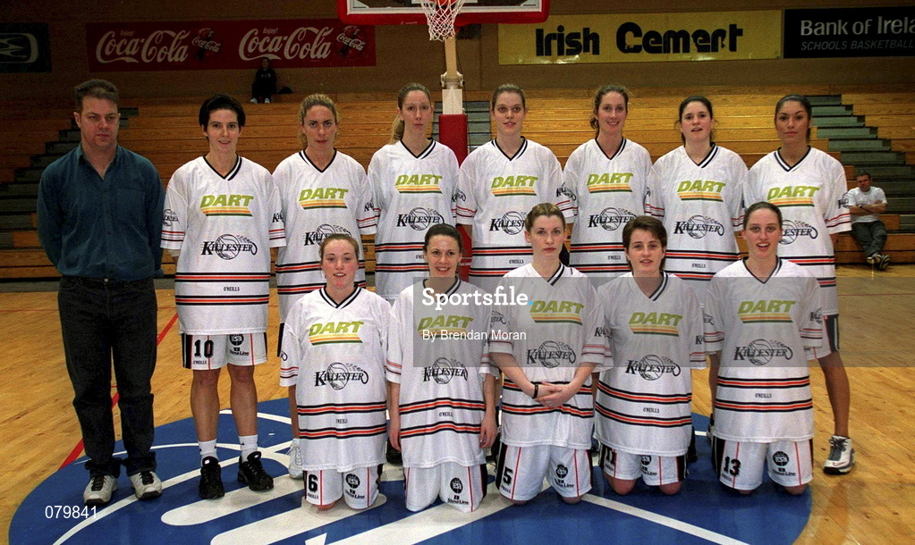 25 January 2002; Dart Killester Team during the ESB Women's National Cup semi-final between Mercy Coolock and Dart Killester at the ESB Arena in Tallaght, Dublin. Photo by Brendan Moran/Sportsfile