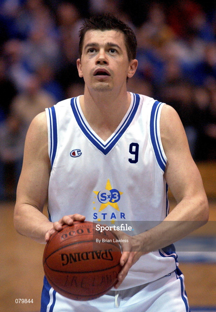 25 January 2002; Gareth Maguire of SX3 Star during the ESB Men's National Cup semi-final between Waterford Crystal and SX3 Star at the ESB Arena in Tallaght, Dublin. Photo by Brian Lawless/Sportsfile
