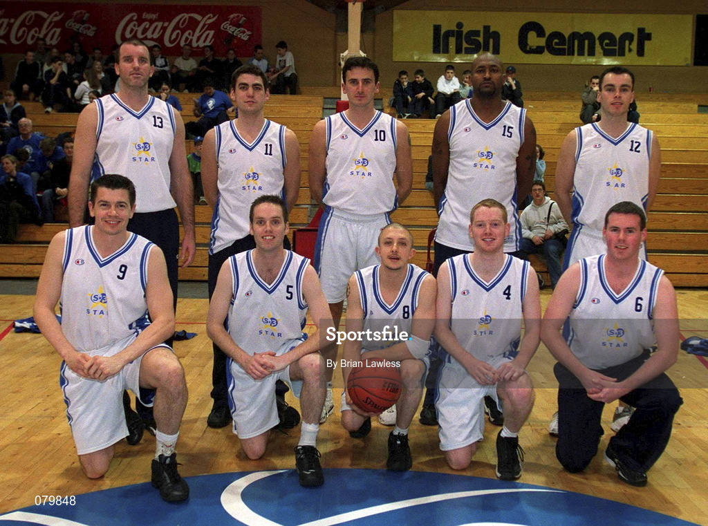 25 January 2002; SX3 Star team during the ESB Men's National Cup semi-final between Waterford Crystal and SX3 Star at the ESB Arena in Tallaght, Dublin. Photo by Brian Lawless/Sportsfile