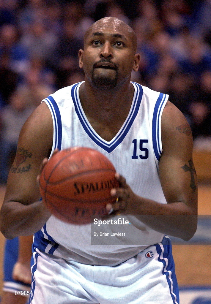 25 January 2002; Marvin Dixon of SX3 Star during the ESB Men's National Cup semi-final between Waterford Crystal and SX3 Star at the ESB Arena in Tallaght, Dublin. Photo by Brian Lawless/Sportsfile