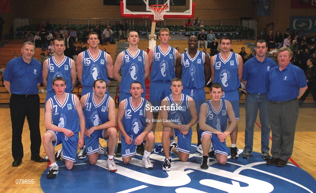 25 January 2002; Waterford Crystal team during the ESB Men's National Cup semi-final between Waterford Crystal and SX3 Star at the ESB Arena in Tallaght, Dublin. Photo by Brian Lawless/Sportsfile